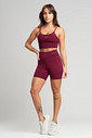 Conjunto Feminino Fitness Shorts e Top Bordô