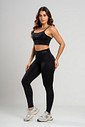 Conjunto Feminino Fitness Legging e Top Preto