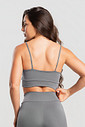 Top Feminino Fitness Cinza Claro