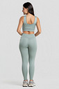 Conjunto Fitness Legging Bolso Lateral e Top Pistache