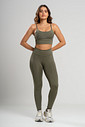 Conjunto Feminino Fitness Legging e Top Verde Musgo