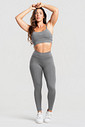 Conjunto Feminino Fitness Legging e Top Cinza Claro