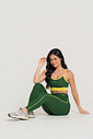 Conjunto Feminino Fitness Legging e Top Brasil Verde