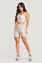Conjunto Feminino Fitness Shorts e Top Off White