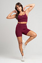 Conjunto Feminino Fitness Shorts e Top Bordô