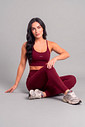 Legging Fitness Bolso Lateral Premium Bordô Legging Fitness Bolso Lateral Premium Bordô