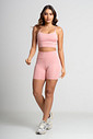 Conjunto Feminino Fitness Shorts e Top Rosê