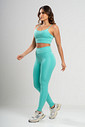 Conjunto Feminino Fitness Legging e Top Turquesa