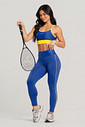 Legging Feminina Fitness Brasil Azul
