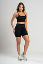 Conjunto Feminino Fitness Shorts e Top Preto