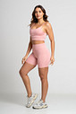 Conjunto Feminino Fitness Shorts e Top Rosê