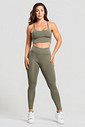 Conjunto Feminino Fitness Legging e Top Verde Militar Conjunto Feminino Fitness Legging e Top Verde Militar
