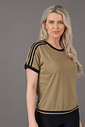 Blusa Feminina Com Listras No Ombro Caqui Blusa Feminina Com Listras No Ombro Caqui
