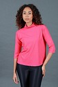 Blusa Feminina Manga 3/4 Gola Alta Pink