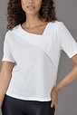 Blusa Feminina Gola Assimétrica Off White
