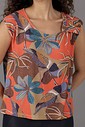 Blusa Feminina Ombro Franzido Estampado