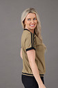 Blusa Feminina Com Listras No Ombro Caqui Blusa Feminina Com Listras No Ombro Caqui