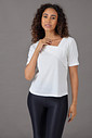 Blusa Feminina Gola Assimétrica Off White