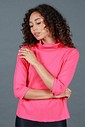 Blusa Feminina Manga 3/4 Gola Alta Pink