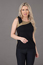 Blusa Feminina 2 em 1 Detalhe No Ombro Caqui
