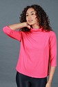Blusa Feminina Manga 3/4 Gola Alta Pink