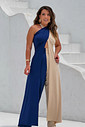 Conjunto calça e macacão duo azul e nude Conjunto calça e macacão duo azul e nude