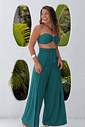 Conjunto calça macacão & top verde petróleo Conjunto calça macacão & top verde petróleo
