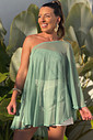 Bata em tule & top verde camomila Bata em tule & top verde camomila