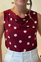 Blusa Gola Boba poá bordô