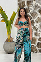 Conjunto calça macacão e top flora preta Conjunto calça macacão e top flora preta