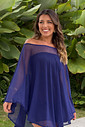 Bata em tule & top azul Bata em tule & top azul