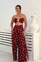Conjunto Calça Macacão Poá Bordo Conjunto Calça Macacão Poá Bordo