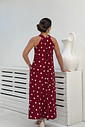 Vestido midí poá bordô Vestido midí poá bordô