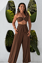 Conjunto Calça Macacão Marrom