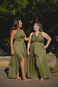 Saída 1001 formas longa verde militar Saída 1001 formas longa verde militar
