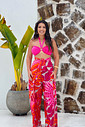 KIT TRÊS PEÇAS CALÇA MACACÃO FLORA LARANJA E TOP LISO KIT TRÊS PEÇAS CALÇA MACACÃO FLORA LARANJA E TOP LISO