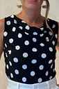 Blusa Gola Boba poá preto Blusa Gola Boba poá preto