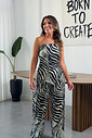 Calça lenço zebrado preto e branco Calça lenço zebrado preto e branco