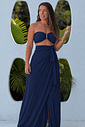 Conjunto saída 1001 formas longa & top azul marinho