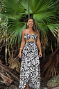 conjunto saída 1001 formas  floral preto e off