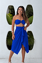 Conjunto saída 1001 formas curta & top azul royal