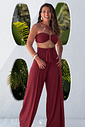 Conjunto Calça & Macacão Bordô