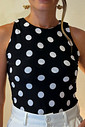 Blusa regatinha poá preto