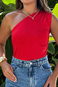 Blusa Ombro Único vermelho