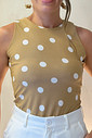 Blusa regatinha poá bege Blusa regatinha poá bege