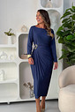Vestido Grécia outono azul marinho Vestido Grécia outono azul marinho