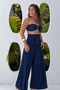 Conjunto calça macacão & top azul marinho Conjunto calça macacão & top azul marinho