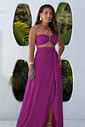 Conjunto saída 1001 formas longa & top fúcsia Conjunto saída 1001 formas longa & top fúcsia