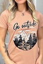 T SHIRT _ GO OUTSIDE _ CAMEL