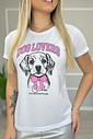 T-Shirt - Dog Lovers - Branco Estonado
